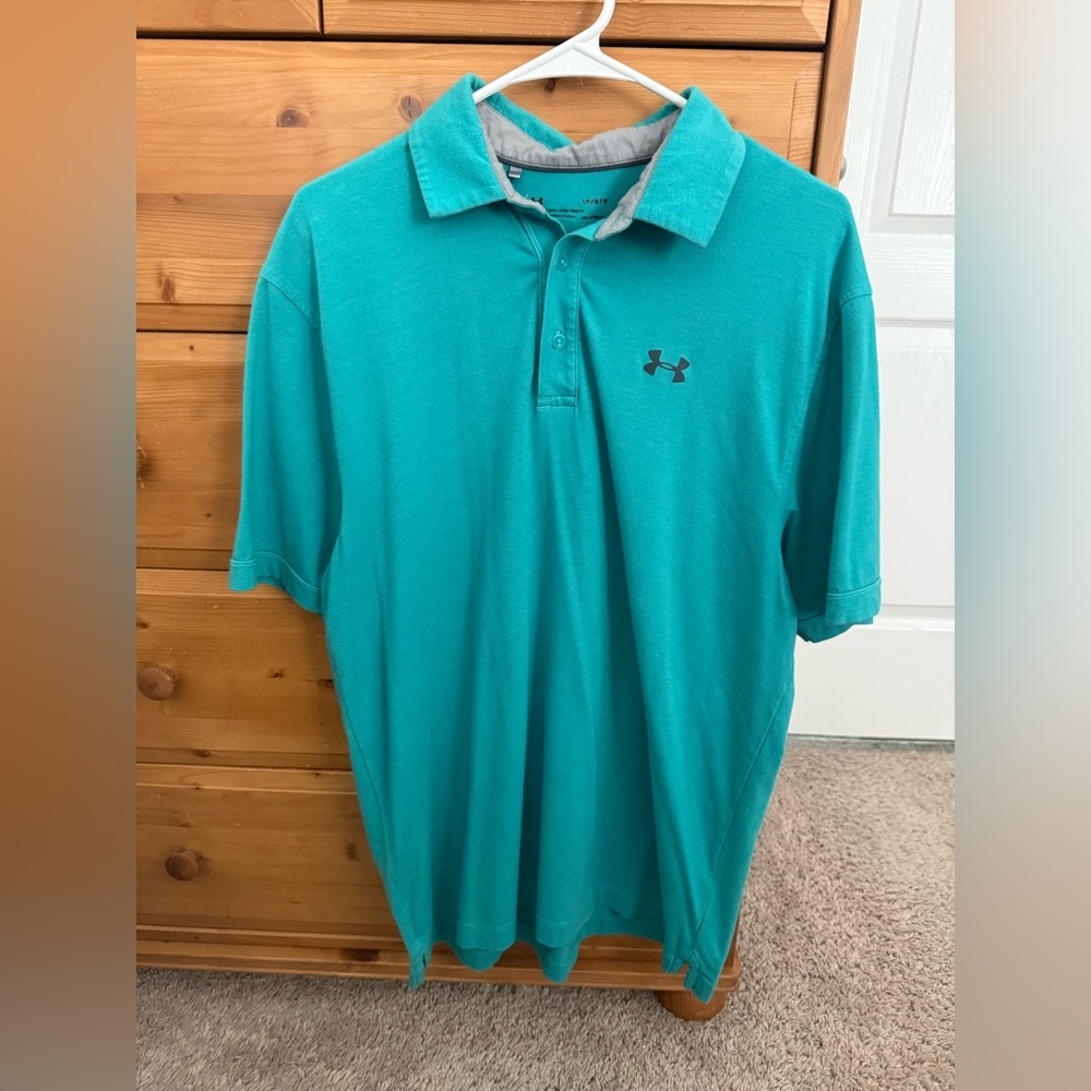 Under Armour Blue Polo Shirt Classic Style